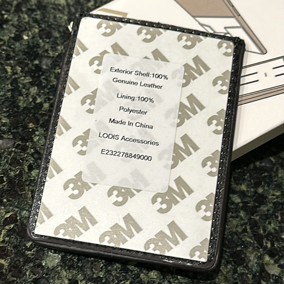 Lot of 5 LODIS adhesive tech card case holders cell phone RFID leather NEW - Picture 5 of 11